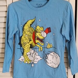 The Children's Place Blue Dinosaur Long Sleeve Tee